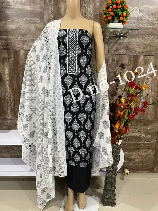 D.no-1024 Cotton Suits and Dress Material  uploaded by Zuberiya Global on 8/11/2023