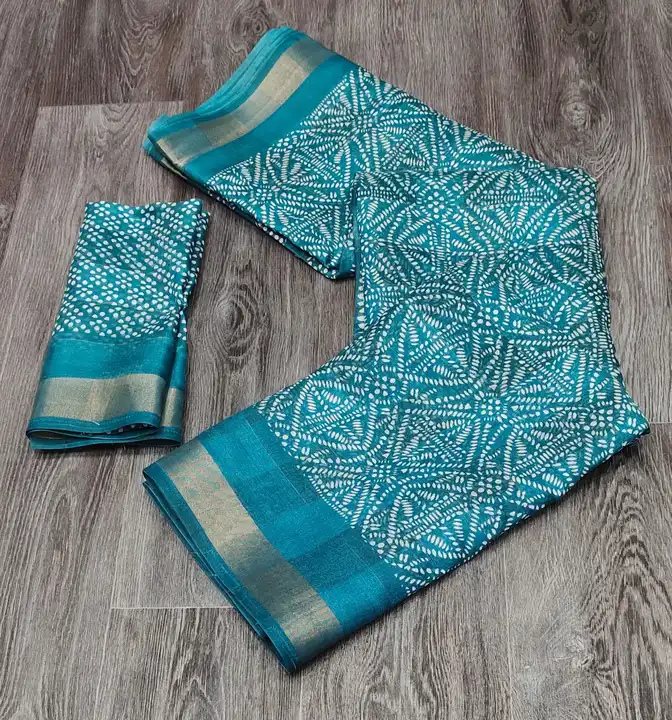 Printed Cotton Saree. uploaded by Dhara Trends on 8/11/2023