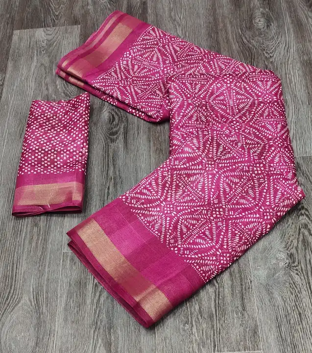 Printed Cotton Saree. uploaded by Dhara Trends on 8/11/2023