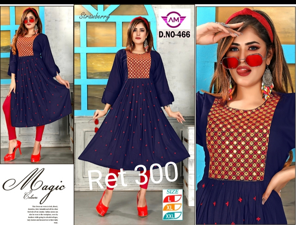 Gown rayon kurti uploaded by M. M creation on 8/11/2023