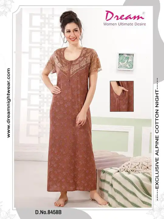 Cotton nighty fit and long size  uploaded by Puja Sharma enterprise on 8/12/2023