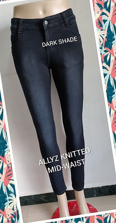 ALLYZ JEANS CARBON BLACK SHADE, KNITTED FABRIC, MID-WAIST, 28 TO 36, QUALITY GUARANTEED, SUPER LYCRA uploaded by ALLYZ JEANS on 7/16/2020