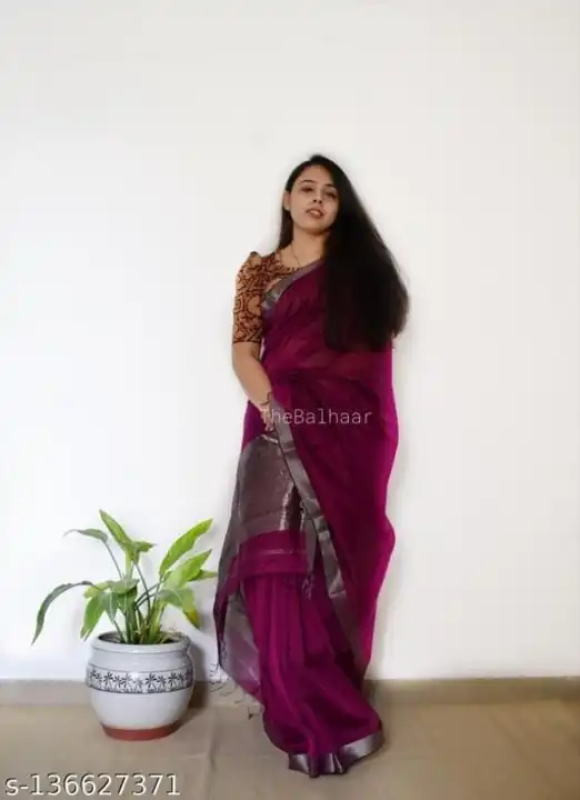 4BY4BSUPER VOTTON SAREE uploaded by Shree nagpur handloom factory on 8/12/2023