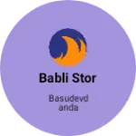 Business logo of Babli stor
