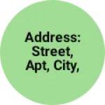 Business logo of Address: Street, Apt, City, Country/Region, Provin