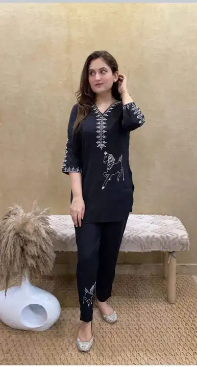 Kurti with pant uploaded by business on 8/12/2023