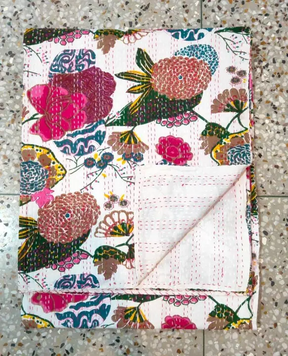 Cotton Kantha Bed cover  uploaded by Bandasar Craft House on 8/12/2023