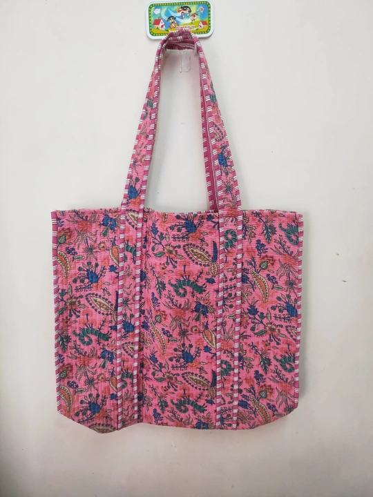Quilted Cotton Tote bag Shopping Bag's Beach Bag's Market bag's  uploaded by Bandasar Craft House on 8/12/2023
