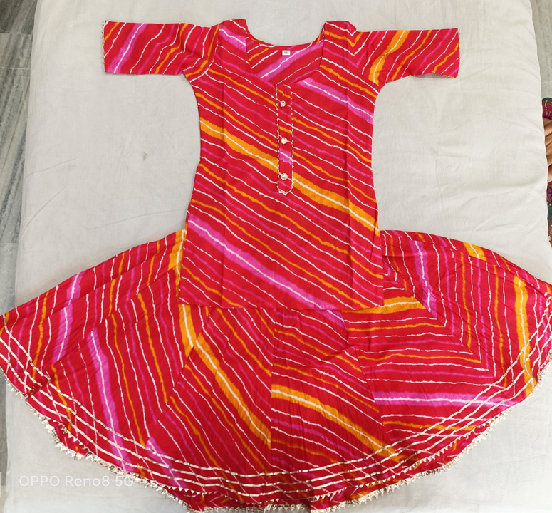 Kids skirt kurti set  uploaded by Radha Rani Textiles on 8/12/2023