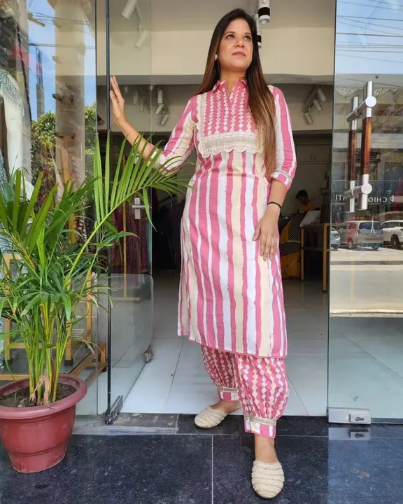 Embroidered kurti with pent  uploaded by business on 8/12/2023