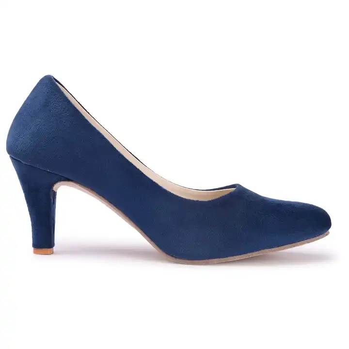 Fancy Blue Women Pencil Heel Belli Velvet Pump Sandal For Ladies uploaded by TOHR on 8/12/2023