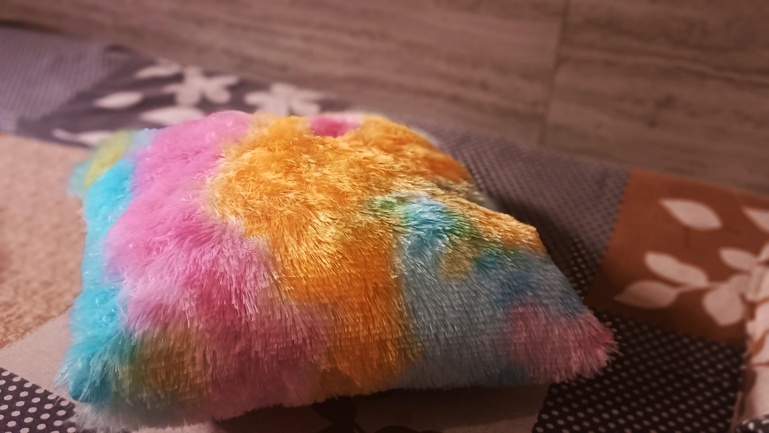 Rainbow print soft pillow  16*16 uploaded by Bihari ji traders  on 8/12/2023
