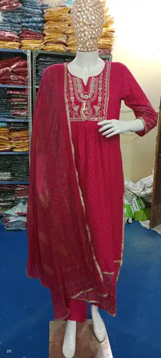 Embroidered kurti with pent and dupatta  uploaded by PANIHARI COLLECTION CENTRE on 8/12/2023