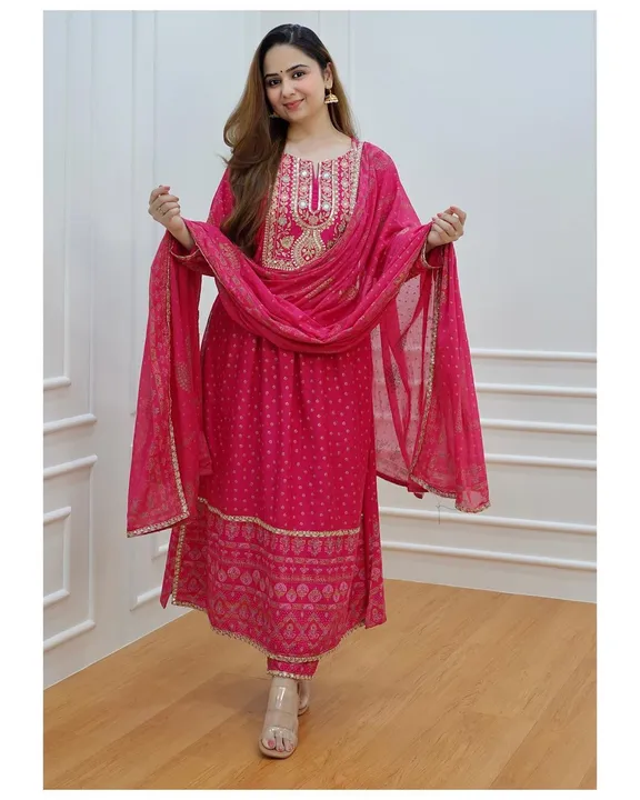 Embroidered kurti with pent and dupatta  uploaded by PANIHARI COLLECTION CENTRE on 8/12/2023