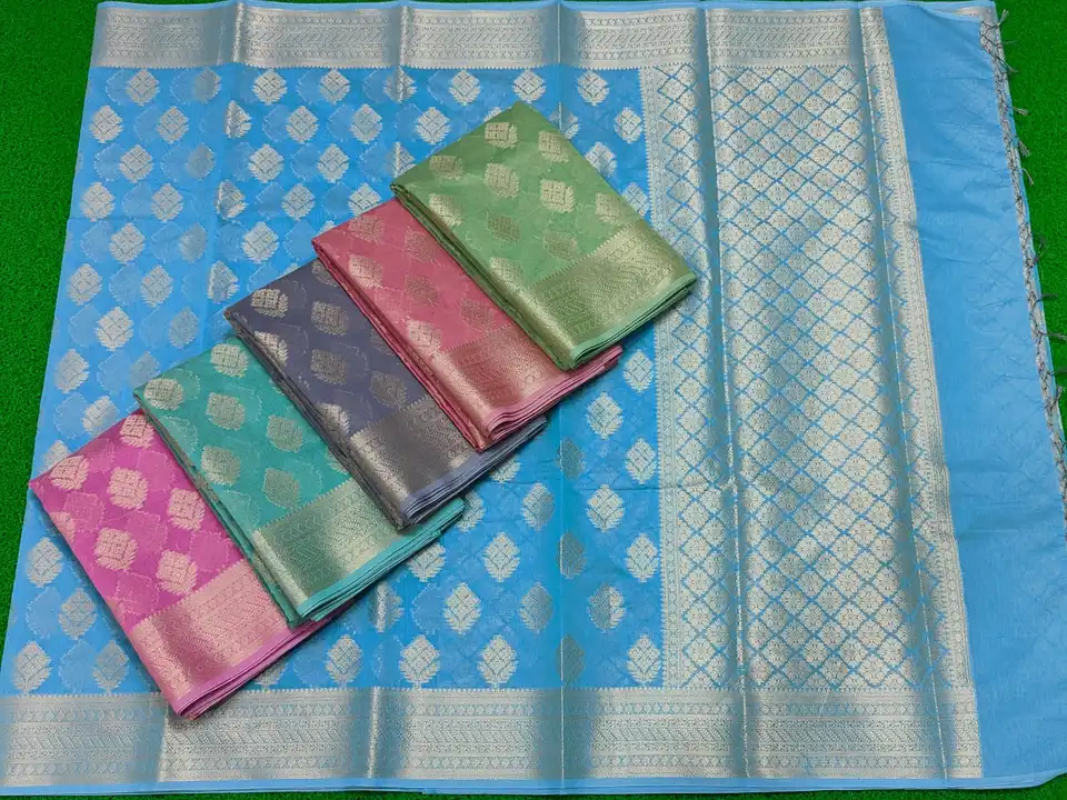 Banarasi pure cotton sarees uploaded by Juwairiya Fabrics on 8/12/2023