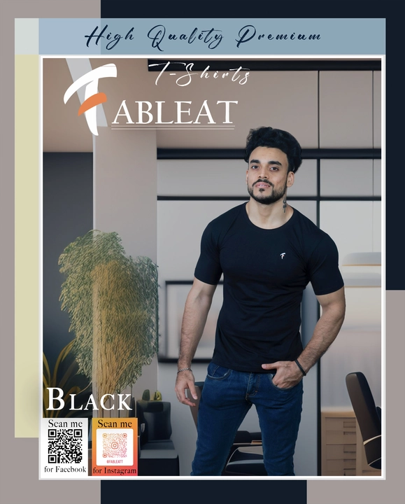 Fableat solid men's t-shirt black uploaded by PKM EXPORTS PVT LTD on 8/12/2023