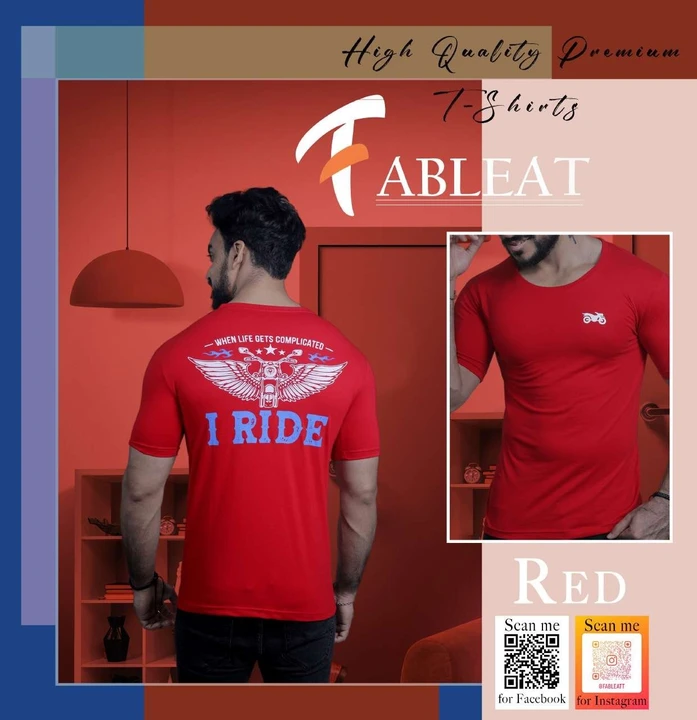 Fableat back print t -shirt red  uploaded by business on 8/12/2023