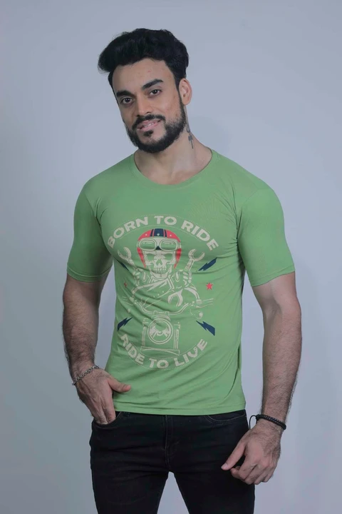 Fableat mens chest print t-shirt dark green  uploaded by PKM EXPORTS PVT LTD on 8/12/2023