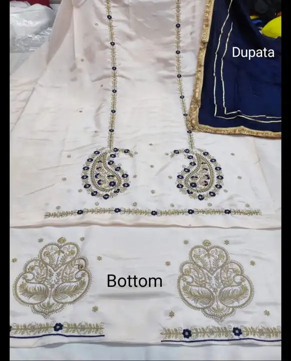 Upada silk suit with pure dupatta  uploaded by Manish sales on 8/12/2023