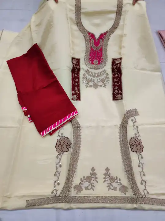 Upada silk suit with chinon dupatta  uploaded by business on 8/12/2023