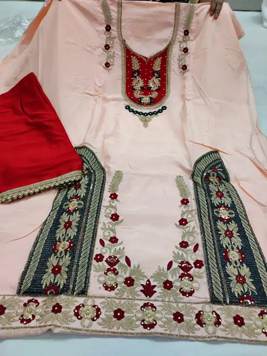 Upada silk suit with cinon dupatta  uploaded by business on 8/12/2023