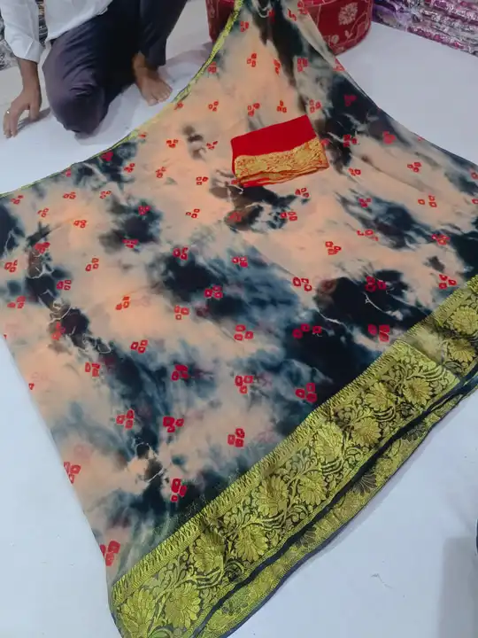 Pure chiffon fabric uploaded by Deepika Designer Saree on 8/12/2023