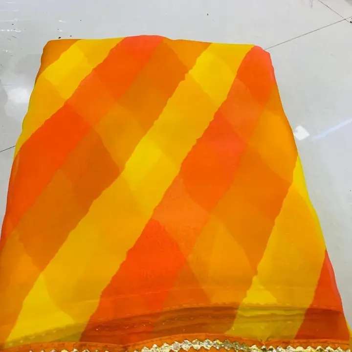 Laheriya saree  uploaded by Metro Textiles on 8/12/2023