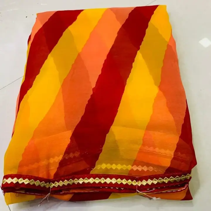 Laheriya saree  uploaded by Metro Textiles on 8/12/2023