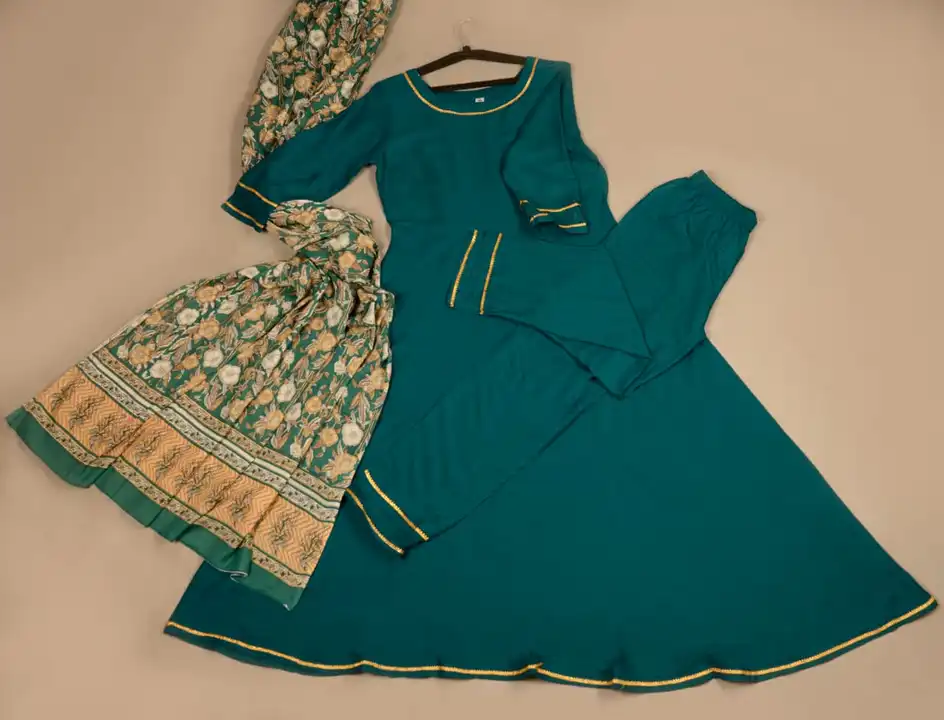 Kurti with dupatta and salwar  uploaded by Rohit creation on 8/13/2023