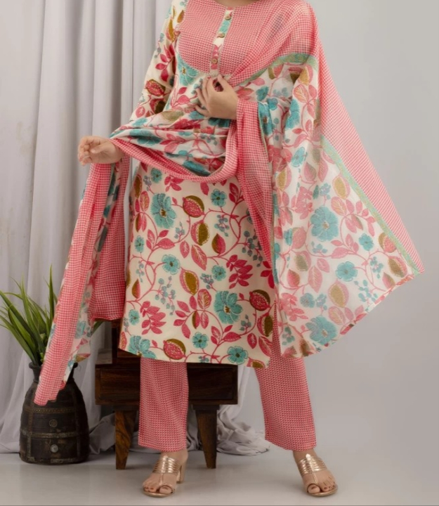 Women Kurta Pant With Dupatta Set  uploaded by NR Creations on 8/13/2023