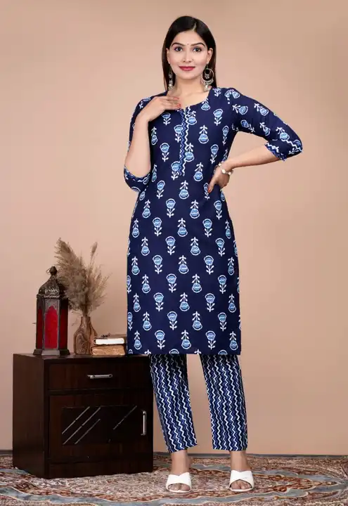 Kurta and Pant set  uploaded by business on 8/13/2023