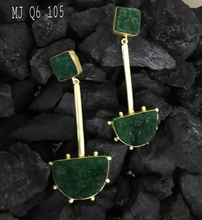 Navratn stone earring pendant uploaded by T.P jewellery gold& Silver on 8/13/2023