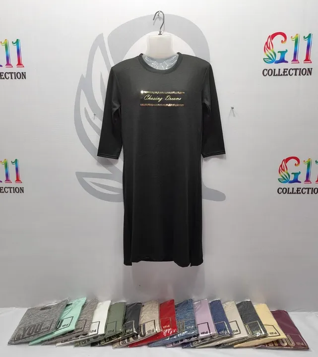 Long tshirt night wear  uploaded by Azlan wholesale house on 8/13/2023