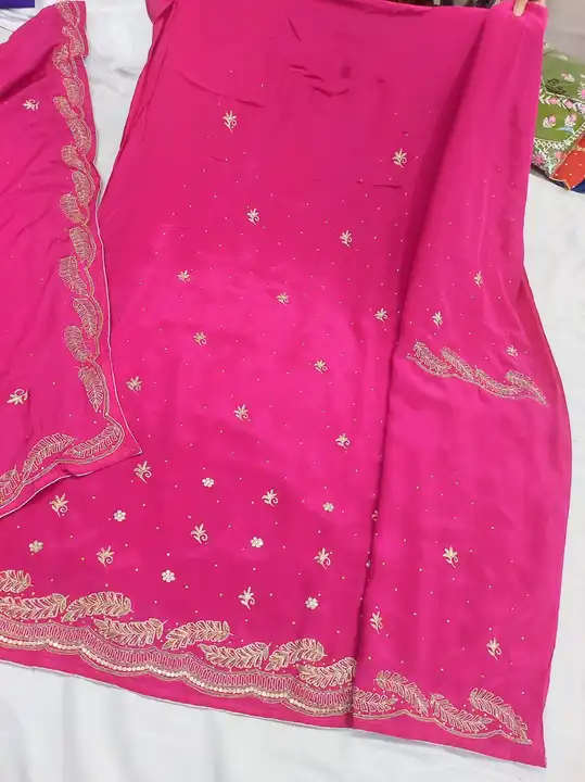 Natural crape suit with chinon dupatta  uploaded by Manish sales on 8/13/2023