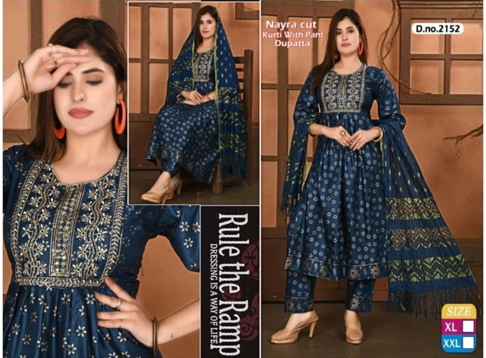 Kurti with pant and dupatta  uploaded by BHATTAD TEXTILE AGENCY  on 8/13/2023