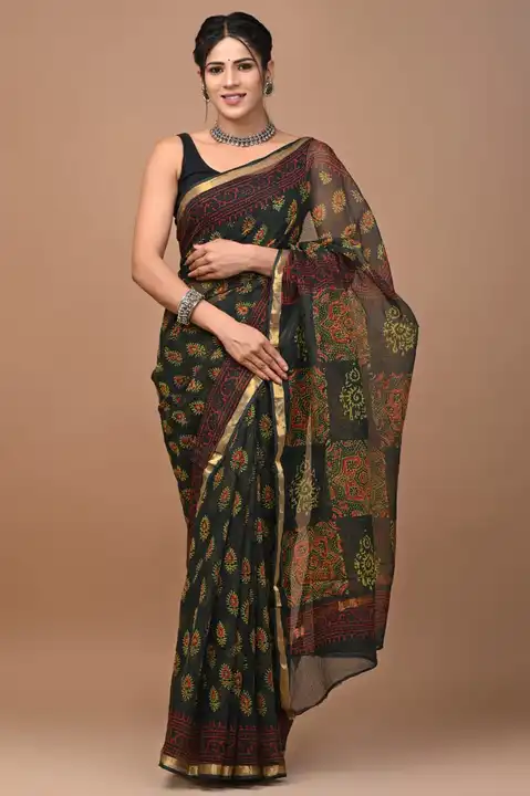 Kota Doriya sarees  uploaded by Shree shyam hand block print on 8/13/2023