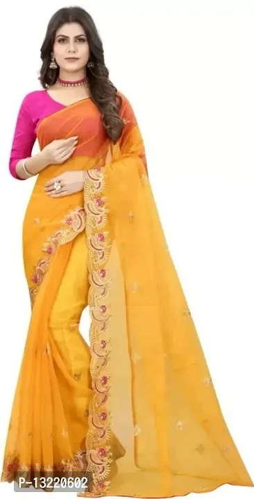 Fancy Net Saree Embroidered uploaded by business on 8/13/2023