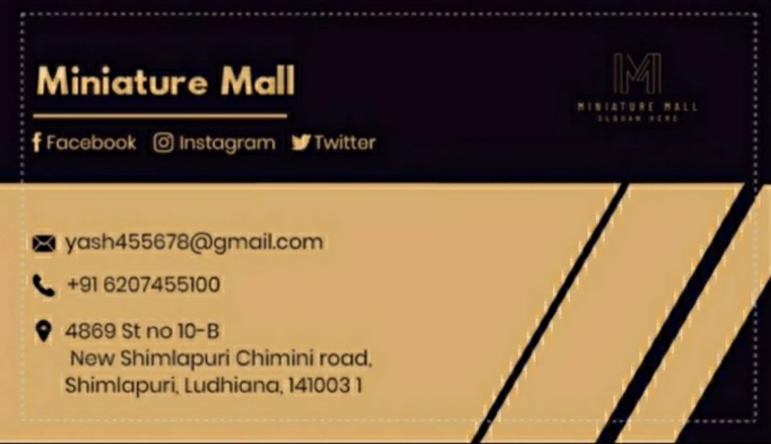 Visiting card store images of Miniature Mall