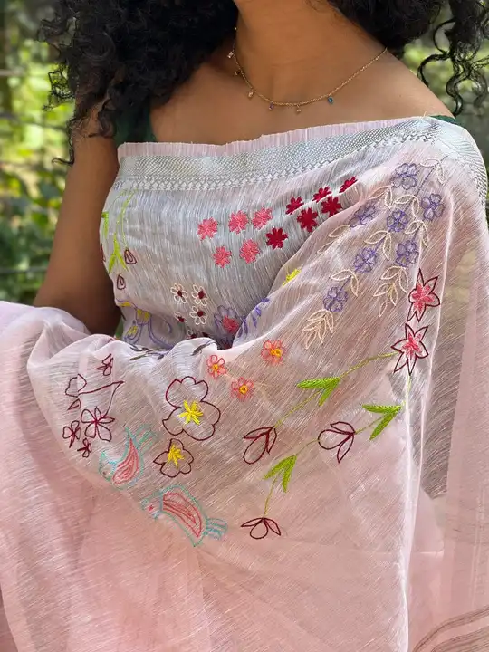 KOTA SLUB WITH EMBROIDERY DESIGN SAREE  uploaded by S.N.COLLECTIONS  on 8/13/2023