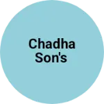 Business logo of Chadha son's