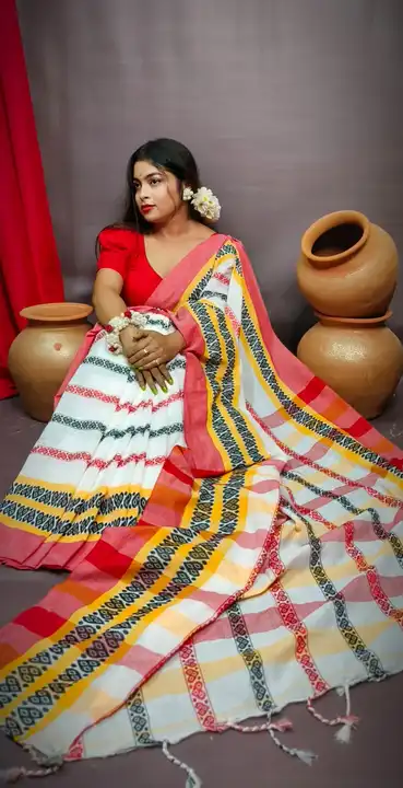 Handloom love design  saree  uploaded by Sujata saree cantre on 8/13/2023
