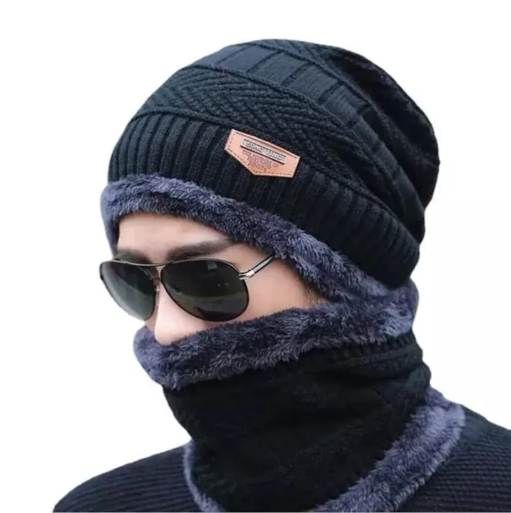 Woolen cap for women and mans winter cap for women baine cap scarf Sardi ki topi nack set  uploaded by business on 8/13/2023