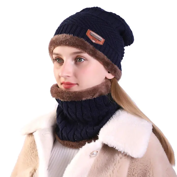 Woolen cap for women and mans winter cap for women baine cap scarf Sardi ki topi nack set  uploaded by Ns fashion knitwear on 8/13/2023