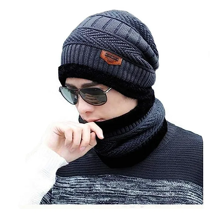 Woolen cap for women and mans winter cap for women baine cap scarf Sardi ki topi nack set  uploaded by Ns fashion knitwear on 8/13/2023