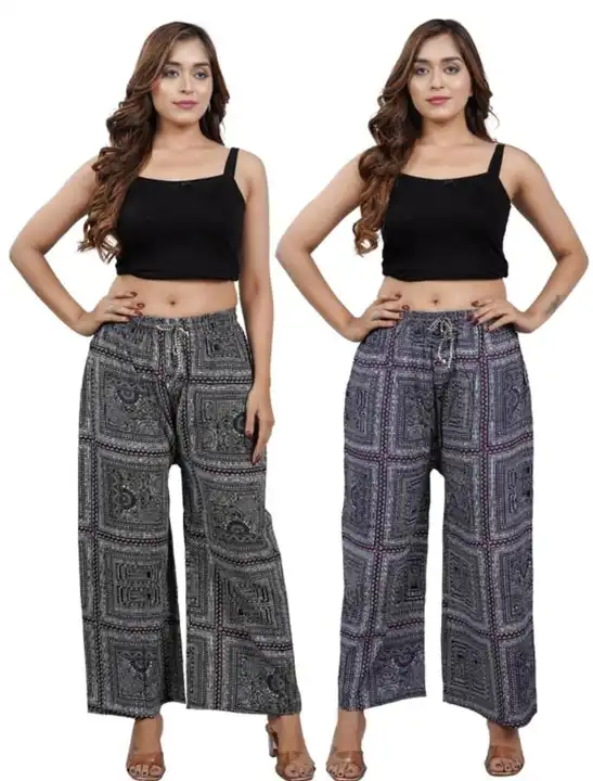 Cotton Lycra Palazzo Pants Comfort Lady Straight Pant at Rs 300/piece in  Ahmedabad