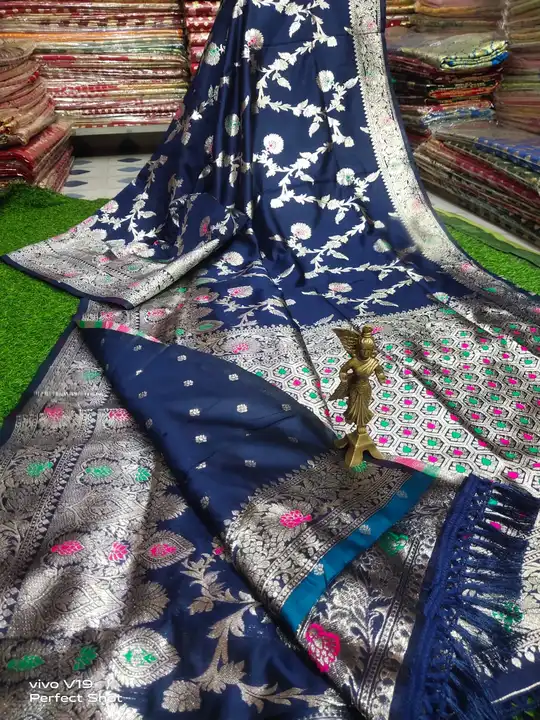 Pure jal silver kathan silk uploaded by Swadesi sankalpo on 8/14/2023