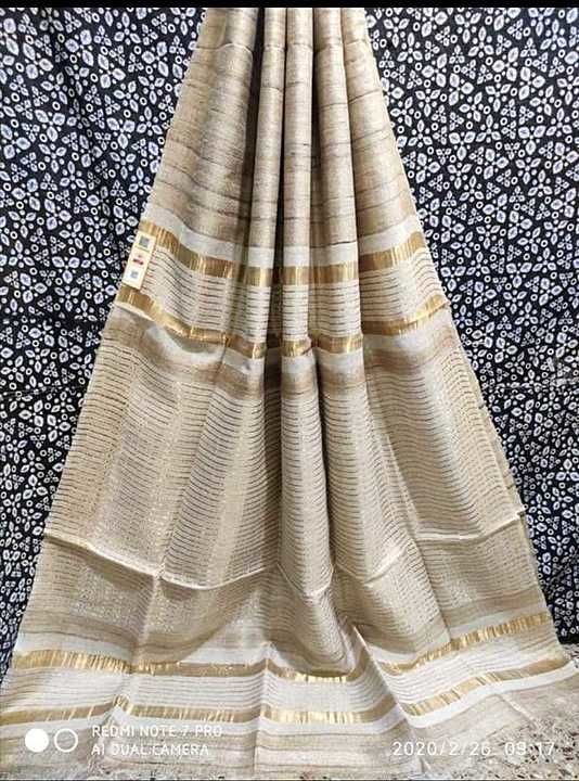 Natural gicha.Handloom silk saree uploaded by business on 7/16/2020