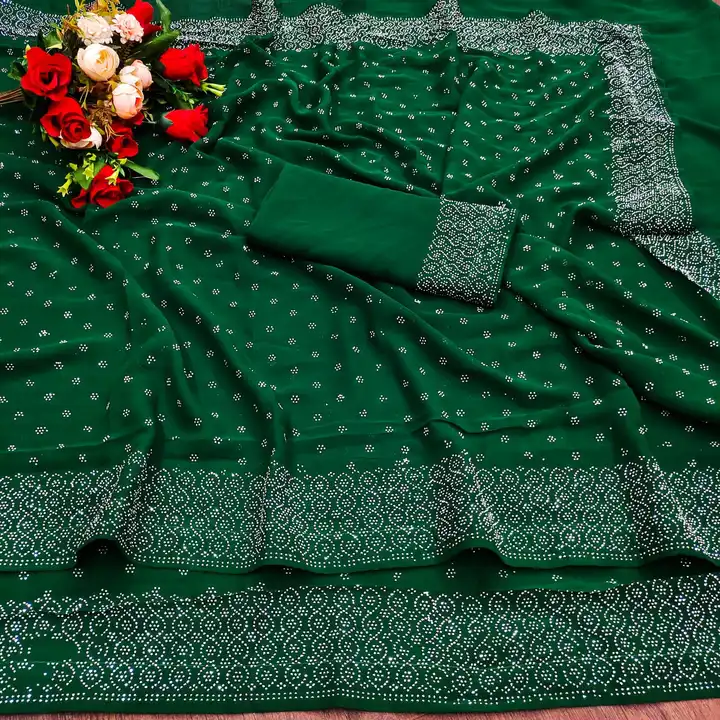 Georgette saree  uploaded by RV FASHION on 8/14/2023