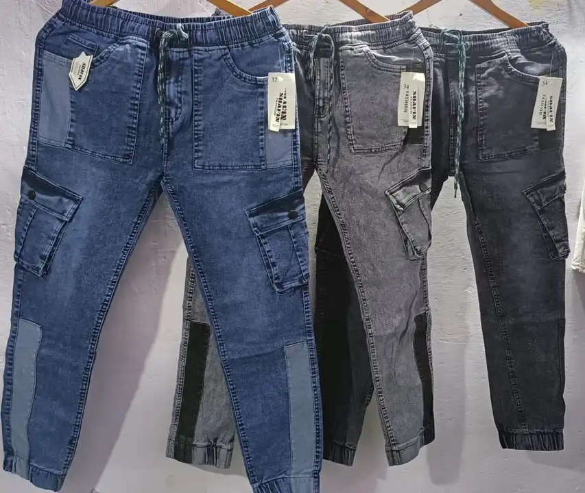 six pocket joggers denim uploaded by business on 8/14/2023