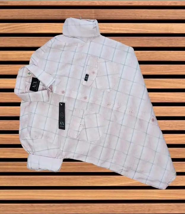 Laffer Heavy cloth check double pocket shirt  uploaded by kanishk fashions on 8/14/2023